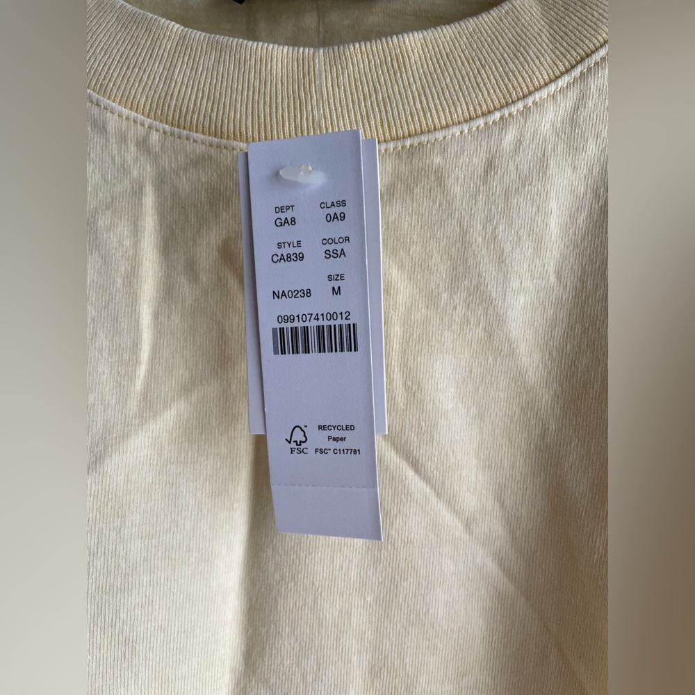 New J.Crew Women Crew Neck Yellow Top Size Medium - Picture 3 of 10